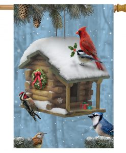 Briarwood Lane Festive Feathered Friends House Flag #H01313