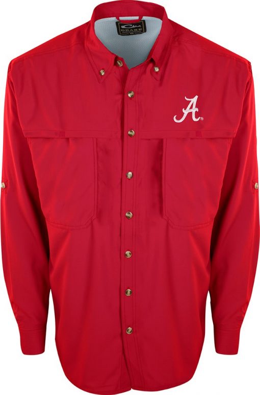 Drake Men's Alabama L/S Mesh Back Flyweight Shirt #SD-ALA-7101