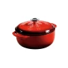 Lodge Logic 4.5 Quart Red Enameled Cast Iron Dutch Oven #EC4D43