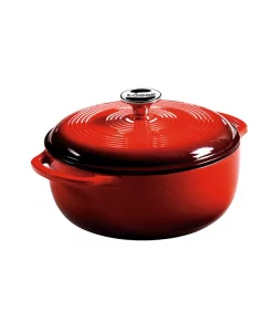 Lodge Logic 4.5 Quart Red Enameled Cast Iron Dutch Oven #EC4D43