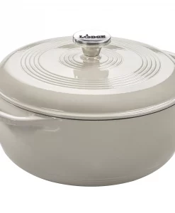 Lodge Logic 6 Quart Oyster Enameled Cast Iron Dutch Oven #EC6D13