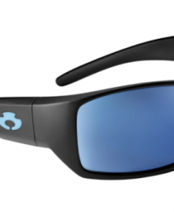 Blue Otter Polarized Sunglasses Big Creek Matte Black-Night Blue Nylon