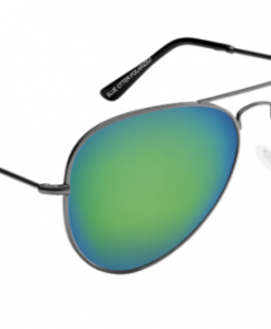 Blue Otter Polarized Sunglasses Coosa XL Gun Metal-Palm Green Nylon