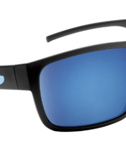 Blue Otter Polarized Sunglasses Rabun Matte Black-Pacific Blue Nylon