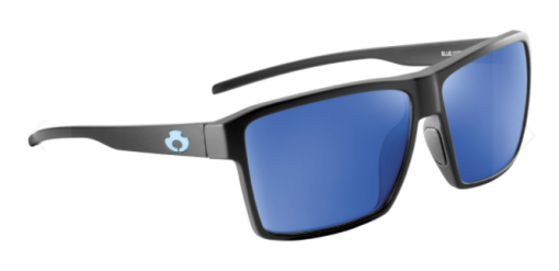 Blue Otter Polarized Sunglasses Watauga Matte Black-Night Blue