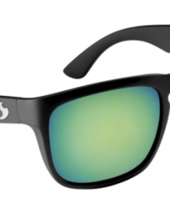 Blue Otter Polarized Sunglasses Cumberland Matte Black-Deep Green Nylon