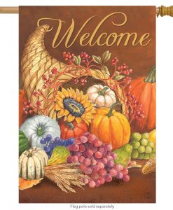 Briarwood Lane Cornucopia Welcome House Flag #H00245