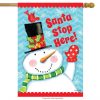 Briarwood Lane Santa Stop Here House Flag #H00515