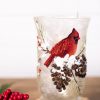 Ganz 8” Glass Cardinal Vase #LLX1262