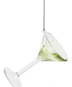 Ganz Christmas Merry Martini Glass Ornament #EX29608