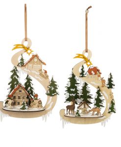 Ganz Christmas Plywood Winter Scene #165720