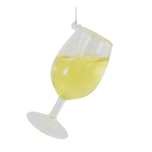 Ganz Holiday Ornament Cheer-Donnay - Wine Glass Celebrate Drink #EX24351