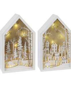 Ganz LED Light Up Laser-Cut Winter Scene Mantel Scape #MX176262