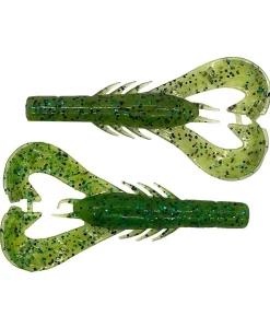 Googan Squad Kickin' Craw 4" - Chartreuse Pepper Green #GKC-CPG