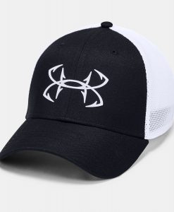 Under Armour Men's UA Fish Hook 2.0 Cap Blk/Wht XL/2X #1327034420