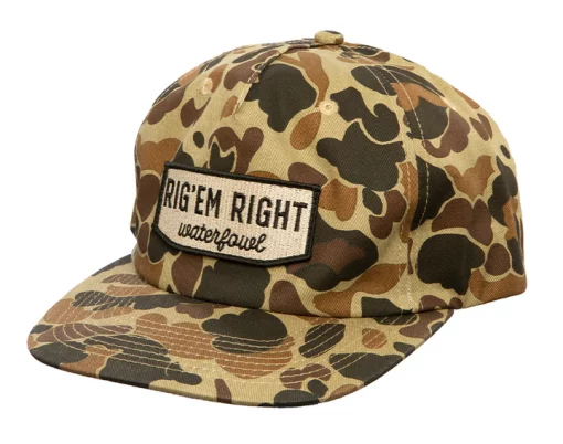 Rig Em Right Old School Camo Pinch Front Unstructured Hat #005-PC