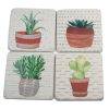 Ganz Tabletop Cactus Coaster 4 Piece Set Resin Plants #CB173844