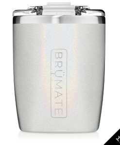 BruMate Rocks Tumbler 12oz Glitter White #LB12GW