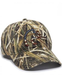 Outdoor Cap Camo Hat with American Flag Duck Logo #DU63A