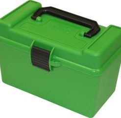 MTM Case-Gard Deluxe H-50 Series Rifle Ammo Box 50 Rounds - Large - Green #H50-RL-10