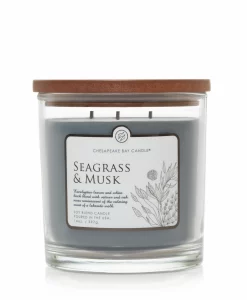 seagrass and musk chesapeake candle