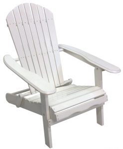 Leigh Country White Folding Adirondack Chair #TX 39010