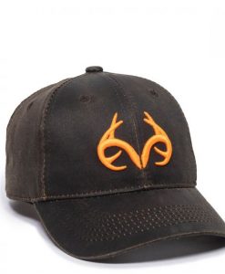 Outdoor Cap Brown Hat with Orange Realtree Logo #TRT84B