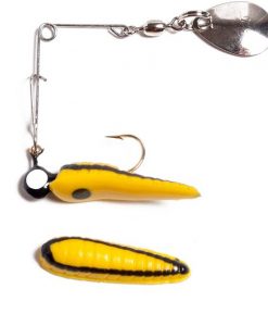 Betts Tackle Spin Grub Spinnerbait 1/32 Oz - Yellow Black Stripe #021GR38N