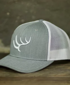 Hunt to Harvest Signature Hat Heather Grey and White #R112