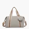 Jen & Co Rory Neoprene Duffle Taupe Bag