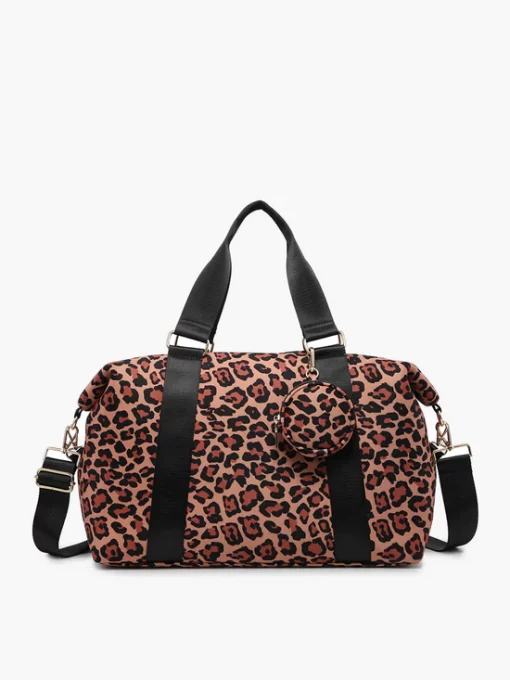 Jen & Co Rory Neoprene Duffle Cheetah Bag