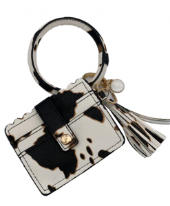 Girlie Girl Wristlet ID Wallet - Cow #CL-7848