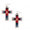 Girlie Girl Cross Earrings #TE-2176GDBLRD