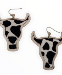 Girlie Girl Steer Earrings #TE-1794GDBW