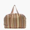 Jen & Co Hope Striped Weekender Rust Bag