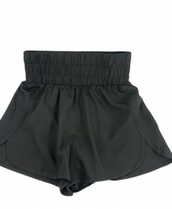 Girlie Girl Women's Elastic Waist Shorts - Black #SH-0524