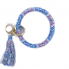 Girlie Girl Wristlet Key Chain - Blue Scroll #KC-8845