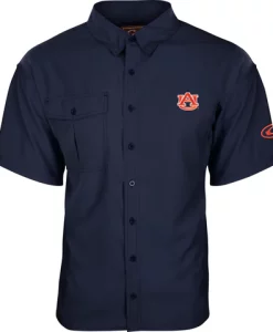 Drake Auburn S/S Flyweight Shirt Navy #SDAUB7000