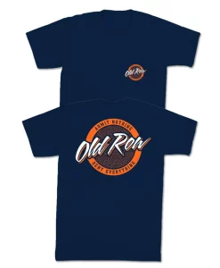 Old Row Tailgate Pocket Tee (Navy W/ Orange)