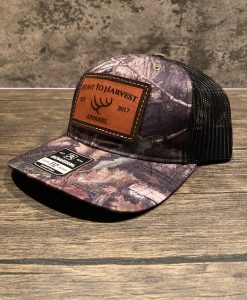 Hunt to Harvest Leather Patch Hat Mossy Oak Country