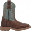 Dan Post Youth Lil' Bisbee Brown And Blue Western Boots - Size 6 #DPC3918