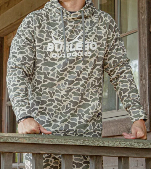 Burlebo Classic Deer Camo Elk Horn Fleece Hoodie