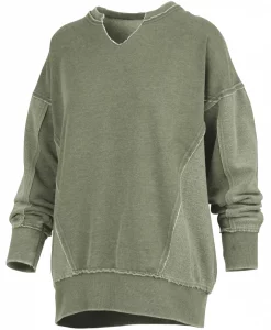 Royce Natalia Vintage Washed V Neck Fleece