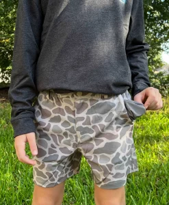 Burlebo Deer Camo Youth Shorts