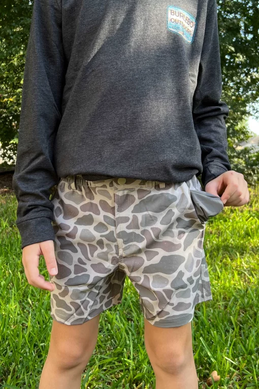 Burlebo Deer Camo Youth Shorts