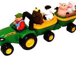 John Deere Toys 34908 Animal Sounds Hay Ride