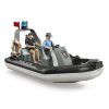 Bruder Bworld Police Boat With Rotating Light Beacon Figure Set #BT62733