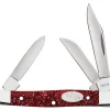 Case Knife Ruby Red Stardust Kirinite Small Stockman #C67004