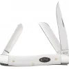 Case Knife White Synthetic Medium Stockman #63961