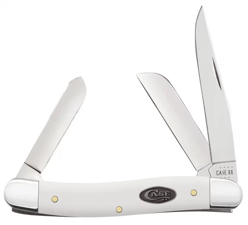 Case Knife White Synthetic Medium Stockman #63961